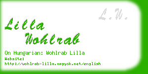 lilla wohlrab business card